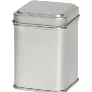 Thee/Kruidenblik zilver 44x44x64mm