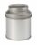 Thee/Kruidenblik zilver rond 53 x 70mm
